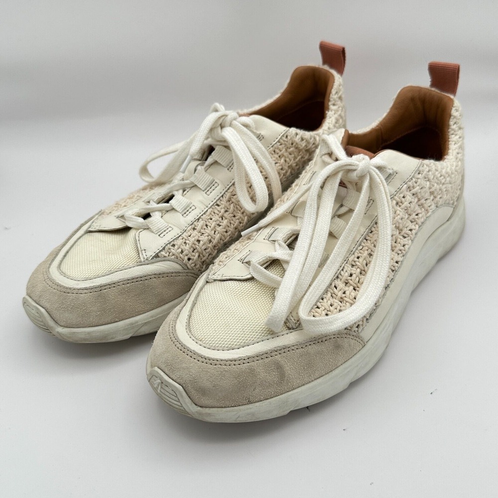 Sezane Souliers Sama Sneakers Shoes Womens Size 10‎ Beige Crochet Luxury Indie